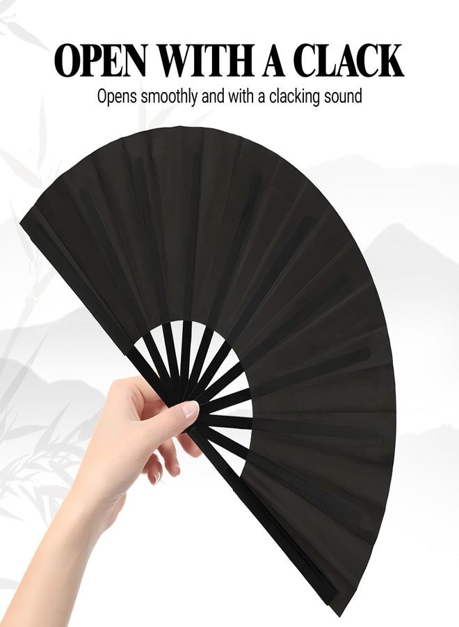 panthra Boots on The Ground Hand Fan Popping Fan, Fans for Line Dancing Snap, Foldable Craft Decorative Handheld Fans, Party, Dance Enthusiasts Gift(Black) - Image 4